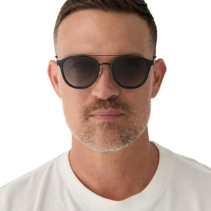 DIFF Camden Matte Black Grey Gradient Polarized