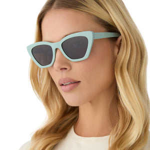 Camila Cateye Sunglasses | Steel Teal & Grey | DIFF Eyewear display picture 2
