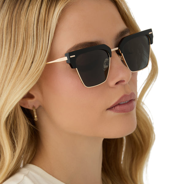 capri - black + grey + polarized sunglasses 1