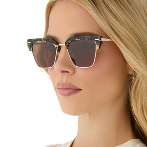 Capri Rectangle Sunglasses | Espresso Tort & Brown | DIFF  display picture 1