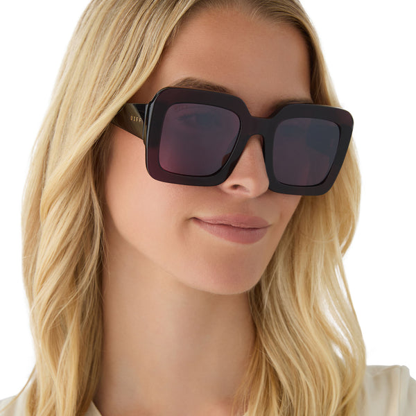 charise - aubergine + aubergine w silver flash sunglasses 6
