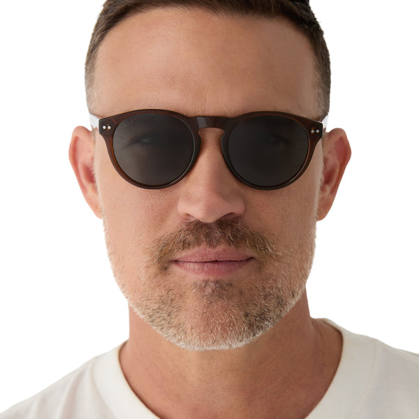 cody - whiskey + grey polarized sunglasses 1