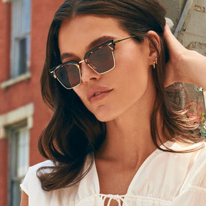 CAPRI - CONFETTI TORTOISE + BROWN SUNGLASSES