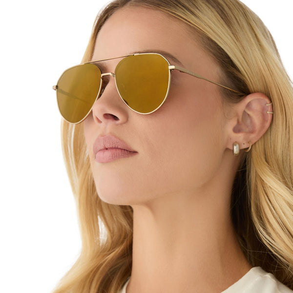 dash xs - copper metal + brown gold flash + polarized sunglasses 1