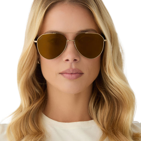 dash xs - copper metal + brown gold flash + polarized sunglasses 6