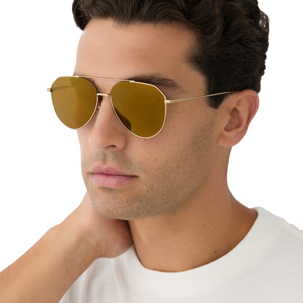 dash xs - copper metal + brown gold flash + polarized sunglasses 7