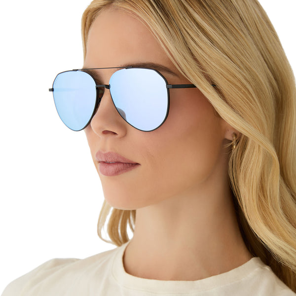dash - black + lavender mirror sunglasses 7