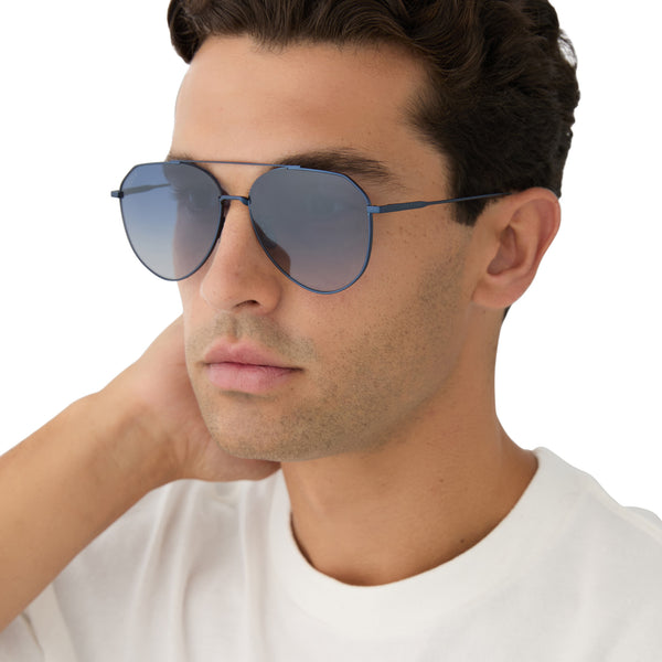 dash - deep navy metal + aegean blue flash sunglasses 7
