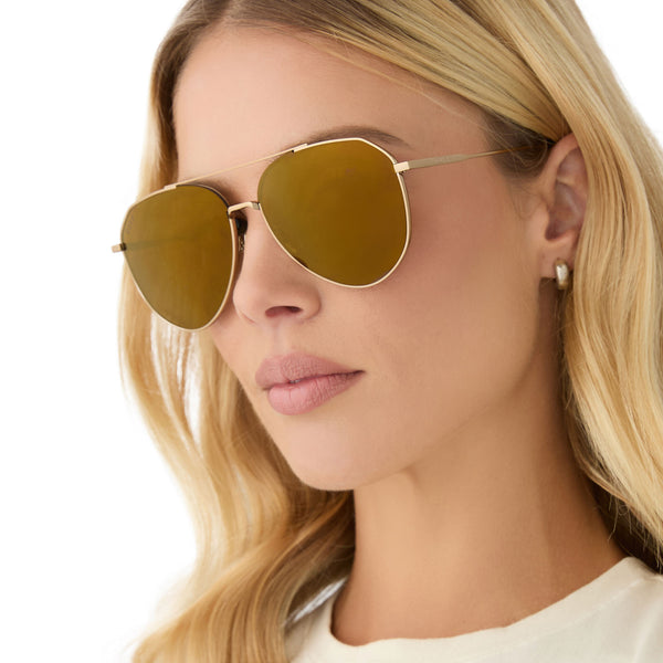 dash - copper metal + brown gold flash + polarized sunglasses 1