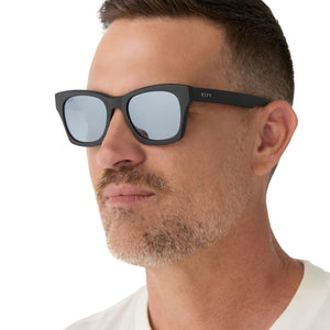 Diff Eyewear JoJo Fletcher Black and White Marble Sunglasses Jojo Fletcher Jordy Sunglasses | Black & Grey | DIFF Eyewear main image 4