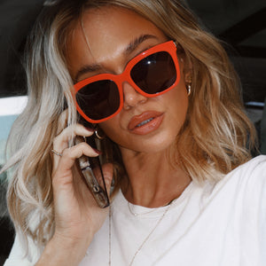Bella XS Square Sunglasses | Sunset & Grey | DIFF Eyewear