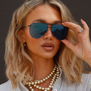 TAHOE - BLACK + MIDNIGHT MIRROR + POLARIZED SUNGLASSES