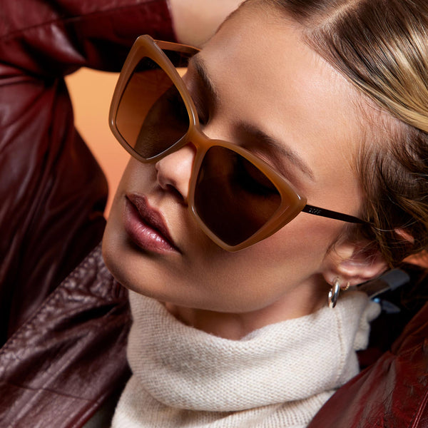 becky ii - salted caramel + brown gradient + polarized sunglasses 7