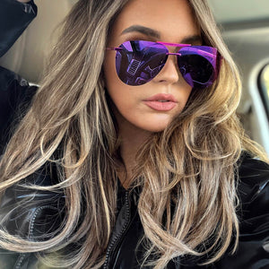 Tahoe Aviator Sunglasses | Pink Rush & Pink Rush Mirror  display picture 1