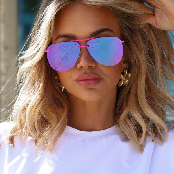 tahoe - pink rush metallic + pink rush mirror sunglasses 1