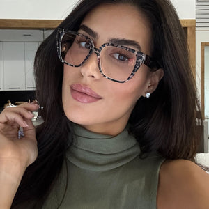 OLIVE - CLEAR LEOPARD + PRESCRIPTION GLASSES