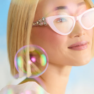 GLINDA UPLAND FOR GOOD - GLASSY PINK CRYSTAL + PRESCRIPTION GLASSES