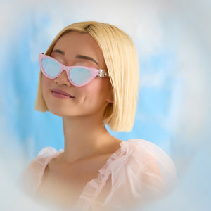 Wicked Glinda Upland Sunglasses | Pink & Silver Flash | DIFF  display picture 2