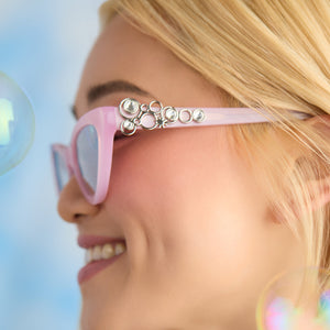 ✨ PINK GLINDA / WICKED-INSPIRED STATEMENT SUNGLASSES ✨? Wicked Glinda Upland Sunglasses | Pink & Silver Flash | DIFF  main image 3