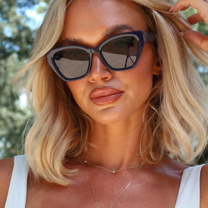 Evie Cateye Sunglasses | Royal & Midnight | DIFF Eyewear