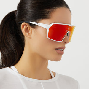 Diff Eyewear polarized reflective sunglasses Lenox Aviator Sunglasses | Gold & Brown Gradient Mirror  main image 3