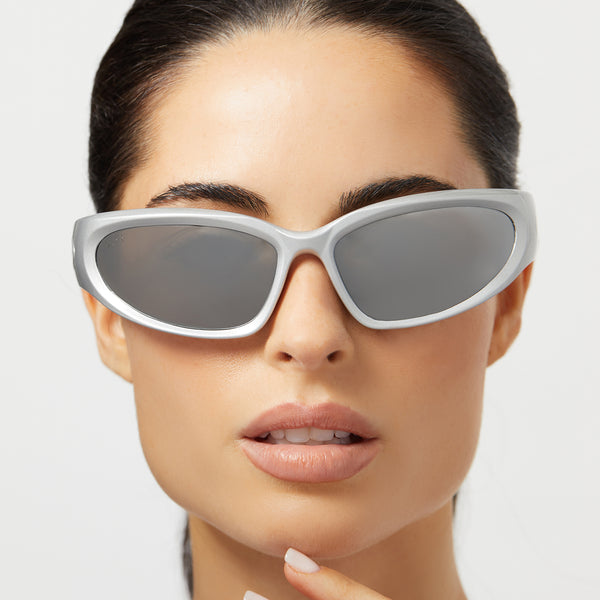 side out - silver + silver mirror + polarized sunglasses 7