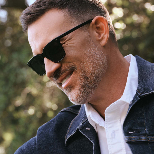 billie - black + grey + polarized sunglasses 1