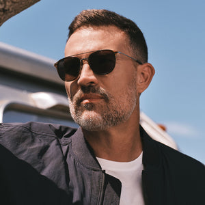 CAMDEN - WHISKEY + GREY POLARIZED SUNGLASSES