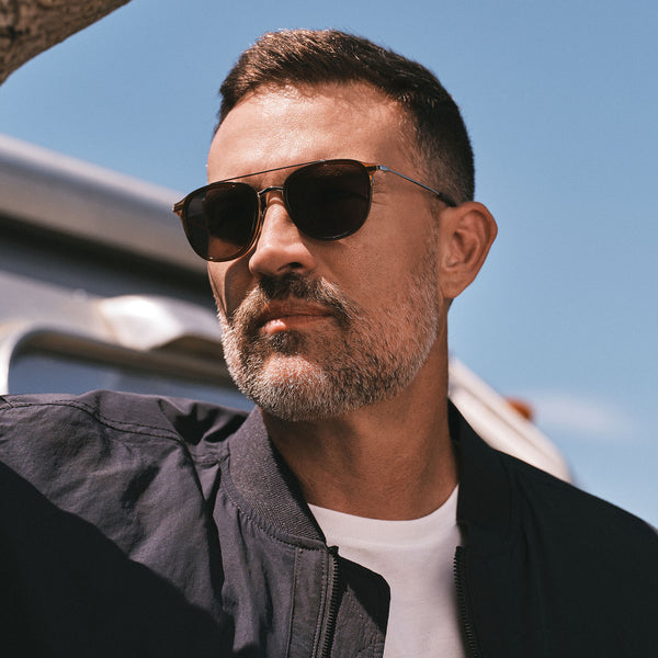 camden - whiskey + grey polarized sunglasses 1