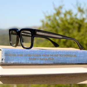Diff Eyewear Black Rectangular Frames with Dark Lenses Bradford Rectangle Glasses | Black | DIFF Eyewear main image 4