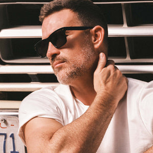 Gino XL Square Sunglasses | Black & Grey | DIFF Eyewear