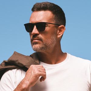 Maxwell XL Square Sunglasses | Black & Grey Polarized | Diff Eyewear