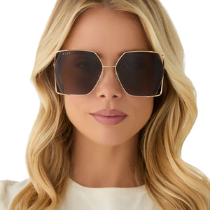 DONNA IV - BRUSHED GOLD + TRUFFLE SUNGLASSES