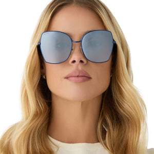 Classic Women\'s Oversized Sunglasses in Navy Amazon.com: FEISEDY Oversized Trendy Sunglasses Classic Oval  main image 2
