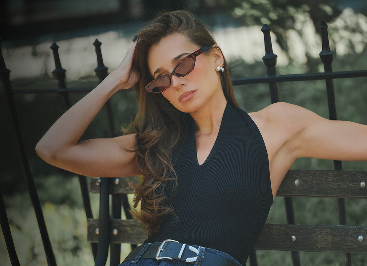 danielle bernstein wearing the tribeca diff sunglasses in new york