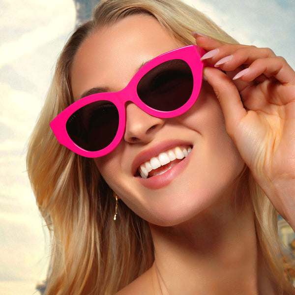 emily in paris - emily + parisian pink + chic grey sunglasses 3