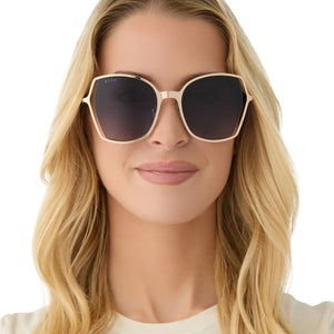 Donna III Square Sunglasses | Gold & Midnight Gradient | DIFF Eyewear