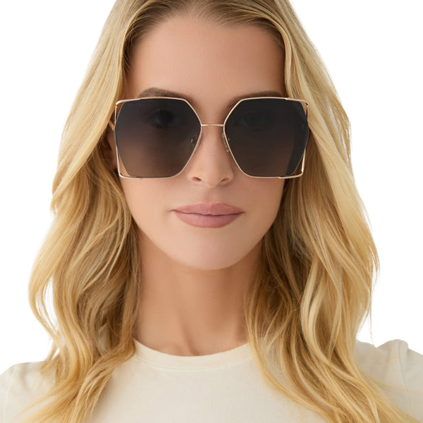 donna iv - champagne + grey gradient sunglasses 1
