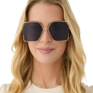 Donna IV Square Sunglasses | Gold & Midnight | DIFF Eyewear display picture 2