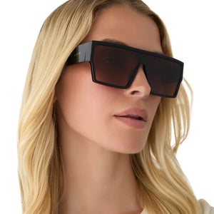 Electra Shield Sunglasses | Black & Brown Gradient | DIFF  display picture 1