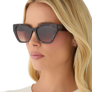 EVIE - CONFETTI TORTOISE + BROWN GRADIENT SUNGLASSES