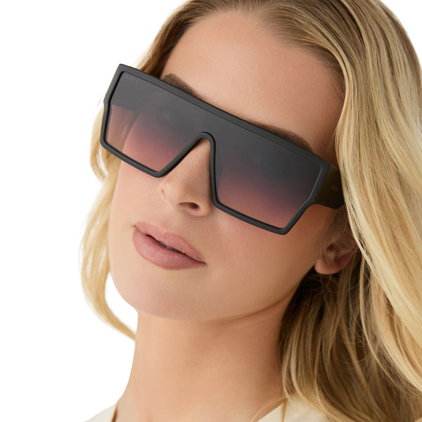 electra - matte black + twilight gradient sunglasses 6