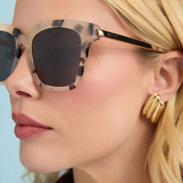 bella - cream tortoise + grey sunglasses 7