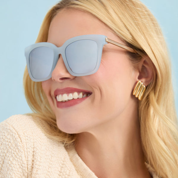 bella - blue dust + blue gradient flash sunglasses 5