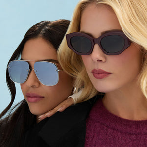 Iconica Navigator Sunglasses | Silver & Grey Gradient | DIFF Eyewear