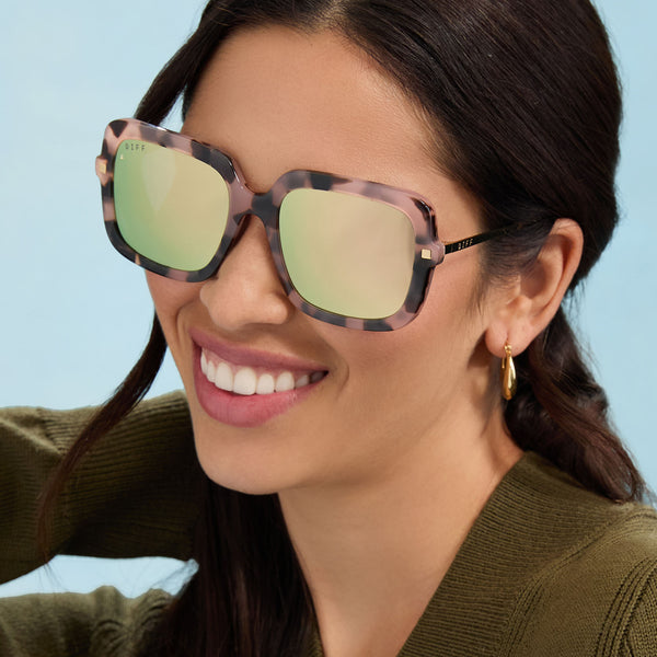 sandra - himalayan tortoise + taupe mirror sunglasses 1