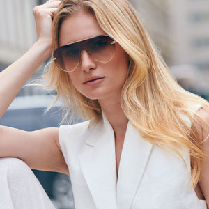 IMANI - GOLD + BROWN GRADIENT SUNGLASSES