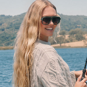 Cameron Navigator Sunglasses | Green & Grey Gradient