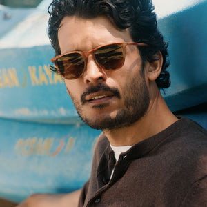 Maxwell XL Square Sunglasses | Longhorn & Brown | DIFF Eyewear