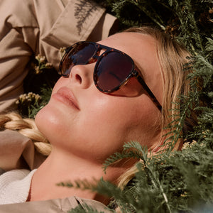Tosca II Aviator Sunglasses | Espresso Tortoise & Brown Gradient